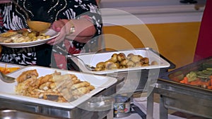 Cuisine culinary buffet dinner catering dining food celebration party concept