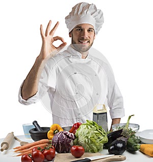 Cuisine of expert chef