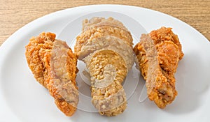 Fried Chicken Wings on A White Dish