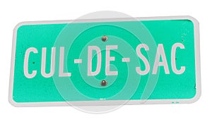 Cul-de-sac sign photo