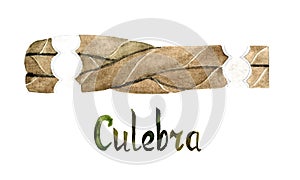 Culebra cigar shape painted illustration