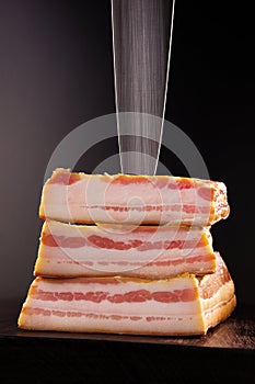 Culinary bacon background