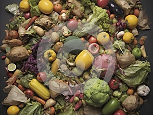 Culinary Canvas: A Vibrant Depiction of Food Waste Urgency