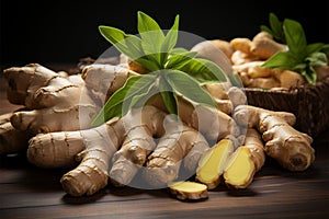 Culinary graphics Ginger root, a healthy and spicy culinary component