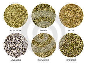 Culinary herbs for Herbes de Provence, herbal circles