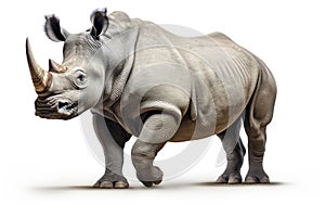 Culinary Joy Rhino on White Background