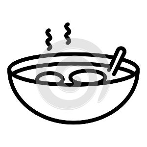 Culinary soup icon outline vector. Brazilian dish