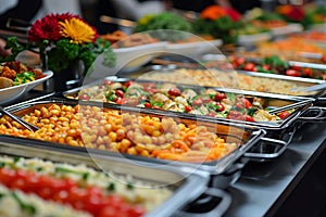 Culinary spread Abundant view of delectable buffet food options