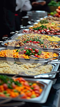 Culinary spread Abundant view of delectable buffet food options