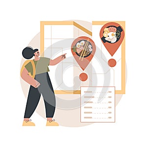 Culinary tourism abstract concept vector illustration.