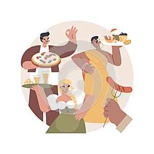 Culinary tourism abstract concept vector illustration.