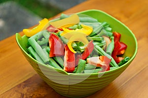 Culinary workshop. Vegetable salad