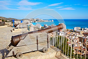 Cullera Cannon in the Castle top with aerial skyline