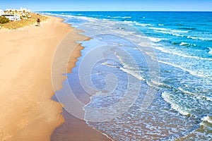 Cullera Dosel beach aerial Mediterranean Spain