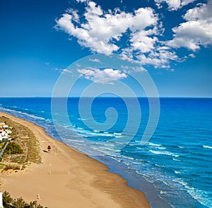 Cullera Dosel beach aerial Mediterranean Spain photo