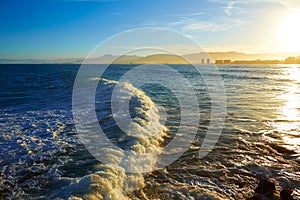 Cullera Playa los Olivos beach sunset in Valencia