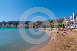 Cullera Spain beautiful sandy beach travel destination on Mediterranean coast