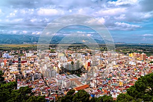 Cullera Spain view of the town