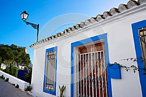 Cullera village streets in Mediterranean Valencia