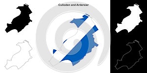 Culloden and Ardersier outline map