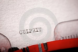 Culprit concept view photo