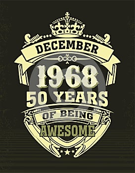 Design t shirt fifty years of being awesome photo