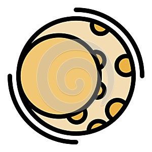 Cult moon icon color outline vector