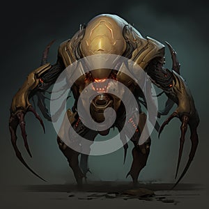 Cultist Wraith: A Valorant-inspired Image Of A Rotund Wraith With Multiple Legs