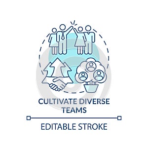 Cultivate diverse teams concept icon