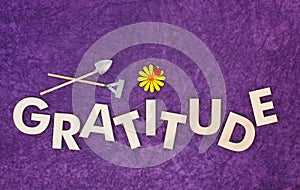 Cultivate Gratitude Concept With Wooden Capital Letters
