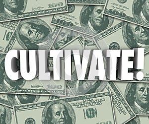 Cultivate Word 3d Letters Money Background Grow Wealth
