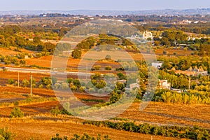 Cultivated fields in the Itria Valley in Puglia