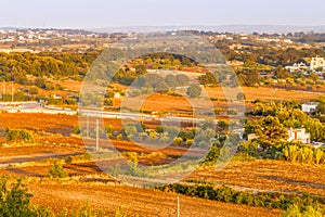 Cultivated fields in the Itria Valley in Puglia