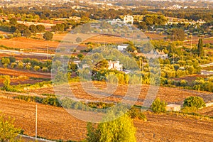 Cultivated fields in the Itria Valley in Puglia