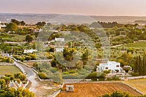 Cultivated fields in the Itria Valley in Puglia