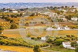 Cultivated fields in the Itria Valley in Puglia