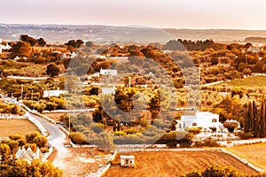 Cultivated fields in the Itria Valley in Puglia