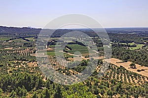 cultivated fields of the village of Ardeche