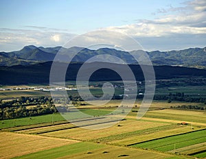 Cultivated land in a rural landscape