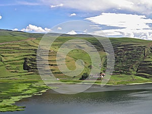 Cultivated landscape of Tibet hinterland