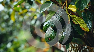 Ripe avocado fruits photo