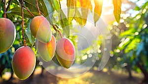 Cultivation of mangos on a plantation