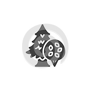 Cultivation trees and shrubs vector icon