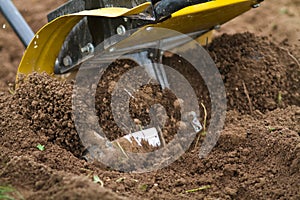 Cultivator loosens the soil
