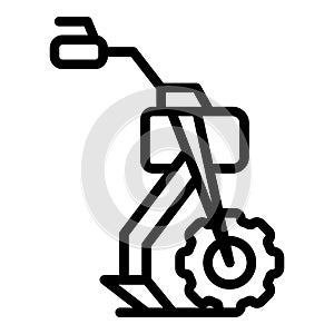 Cultivator machinery icon outline vector. Farm machine