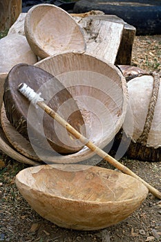 The cultrÃÂºn is a ceremonial drum and the most important musical instrument of the Mapuche photo