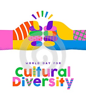 Cultural Diversity Day friend fist bump concept