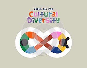 Cultural Diversity friend infinity concept card