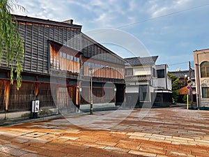 Cultural Elegance: Higashi Chaya\'s Authentic Wooden District, Kanazawa, Ishikawa, Japan