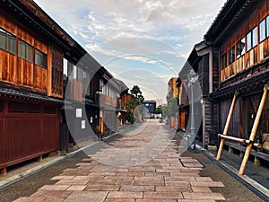 Cultural Elegance: Higashi Chaya\'s Authentic Wooden District, Kanazawa, Ishikawa, Japan